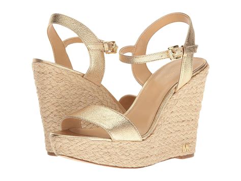 michael michael kors jill leather wedge|Michael Kors suede wedges.